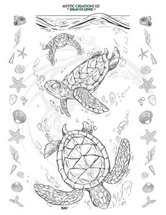 Sea Turtles - Colouring Page $5.00 CAD