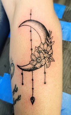 Moon with Flowers