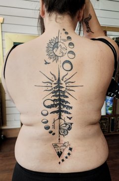 Custom Spine Tattoo