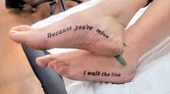 Custom Quote Foot Tattoos